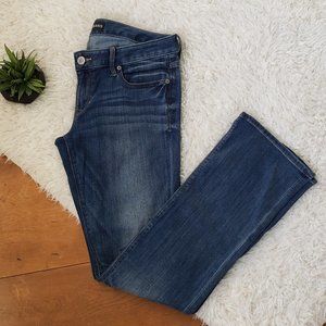 Express Low Rise Barely Boot Medium Wash